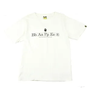 A BATHING APE SPELLING TEE (M)  (M)