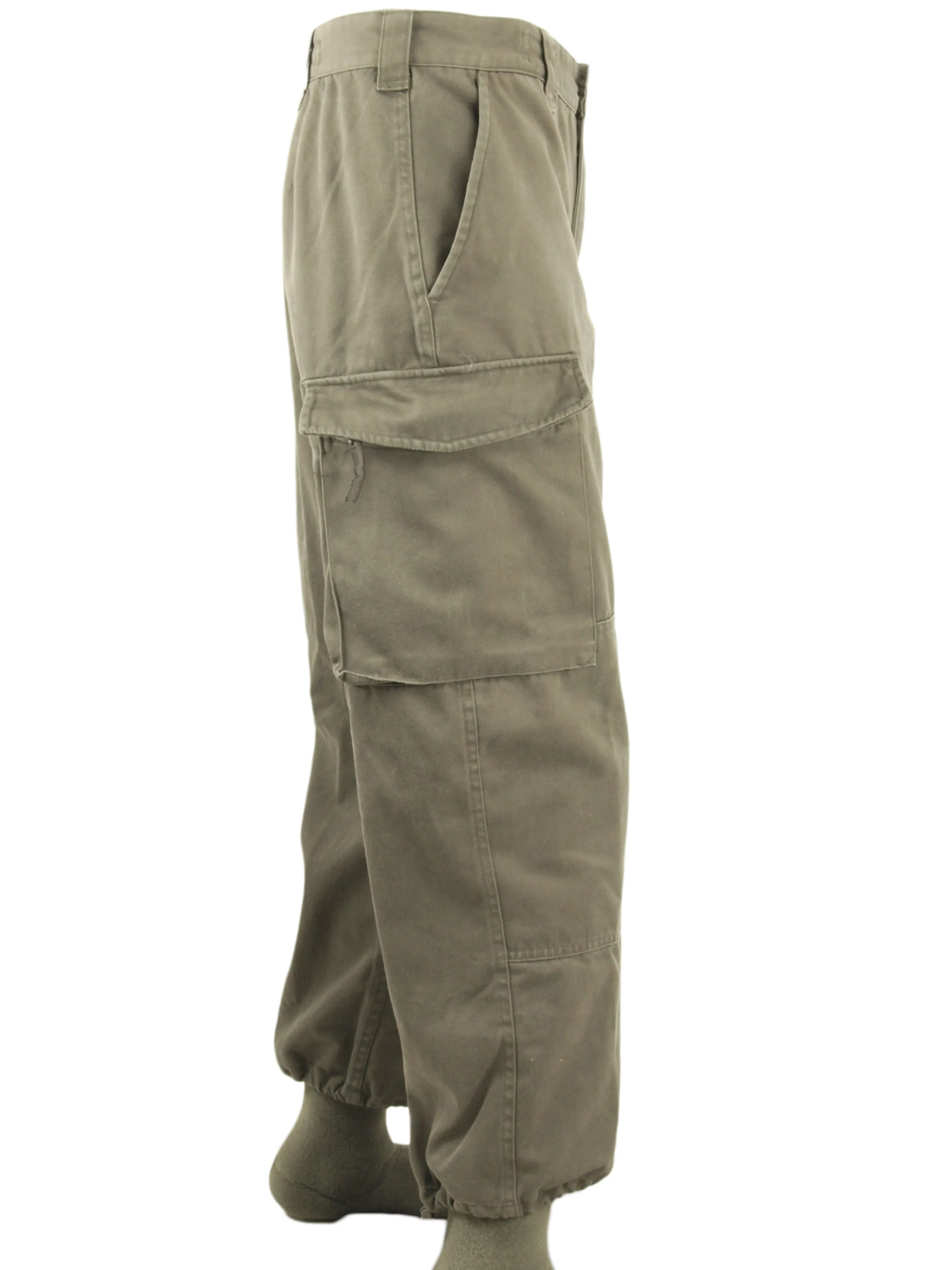 Austrian Army Olive Green Combat Trousers - zipped fly - Grade 1