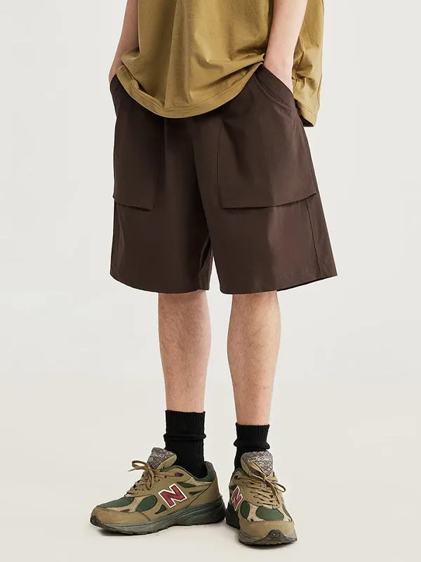 Brown Lightweight Shorts with Large Pockets