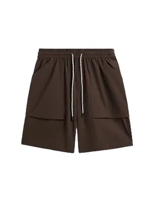 Brown Lightweight Shorts with Large Pockets