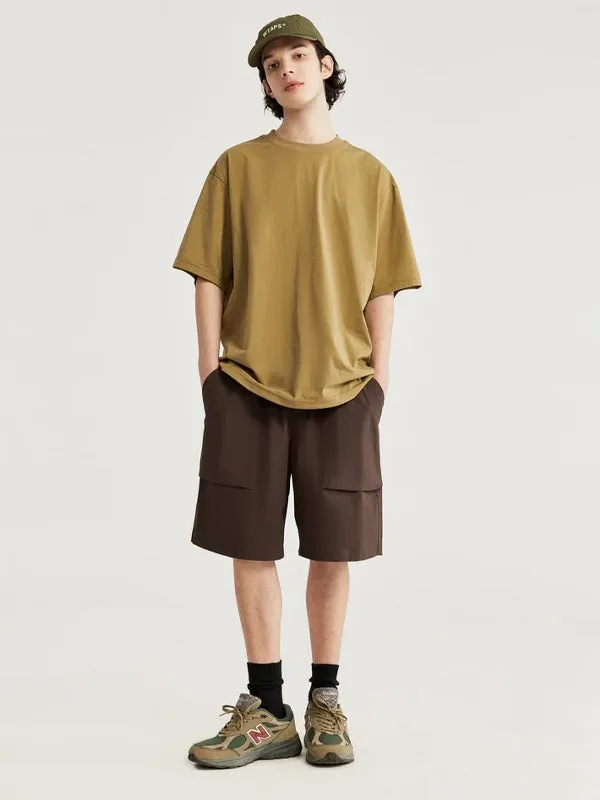 Brown Lightweight Shorts with Large Pockets