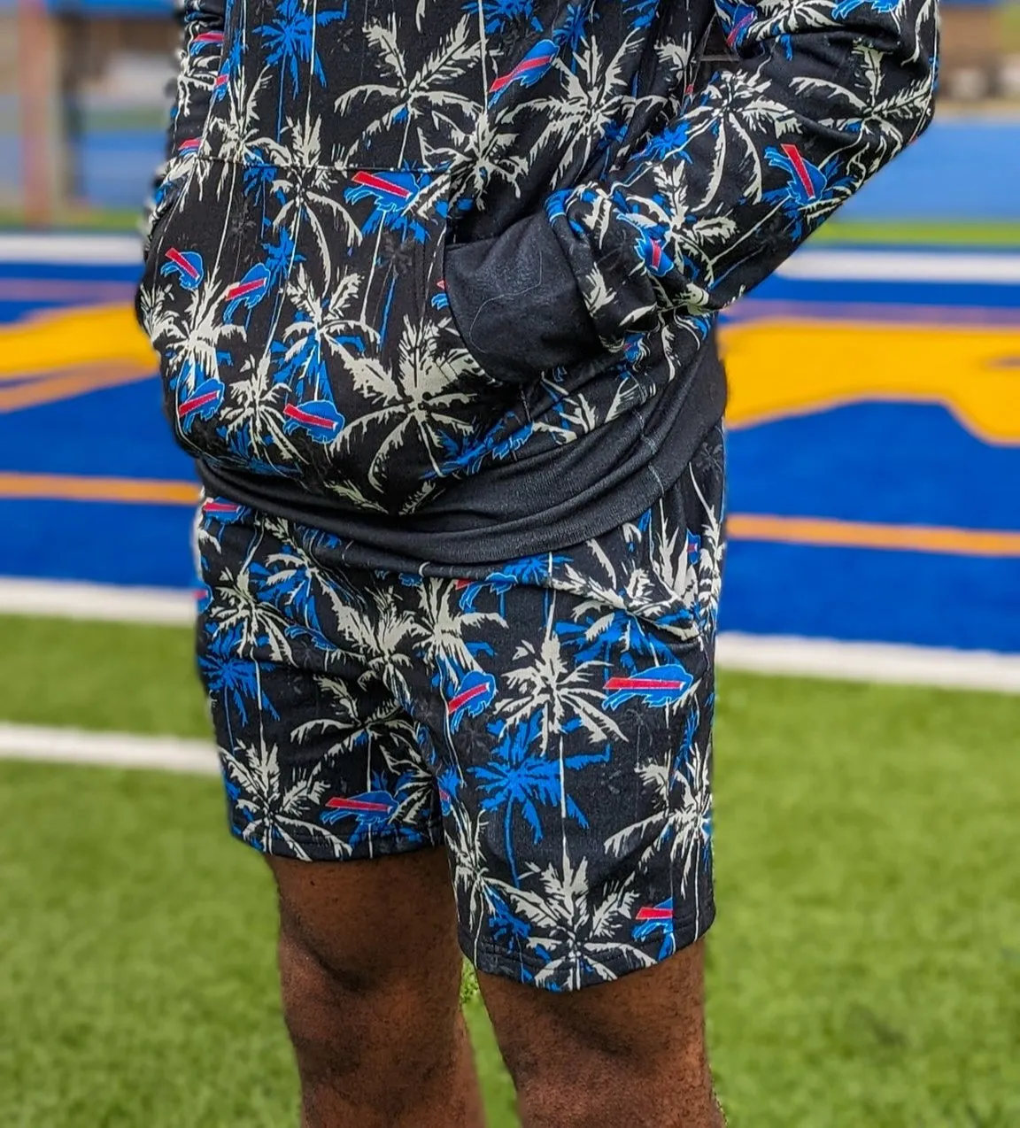 Buffalo Bills Midnight Palm Tree Lightweight Shorts