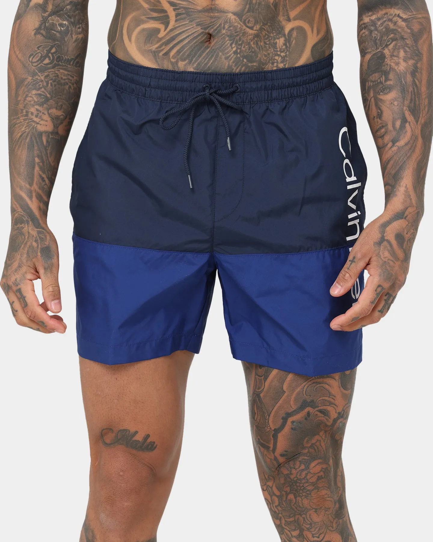 Calvin Klein Medium Drawstring Shorts Navy Iris