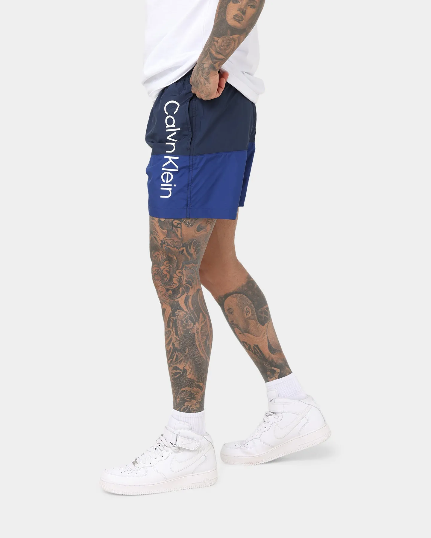 Calvin Klein Medium Drawstring Shorts Navy Iris