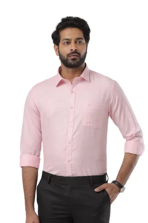 Cardiff - Light Pink Formal Shirt For Men | Ariser