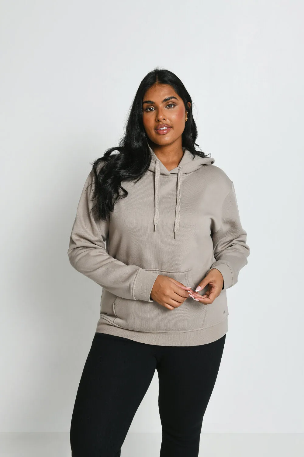 Curve Everyday Pullover Hoodie - Oatmeal Beige