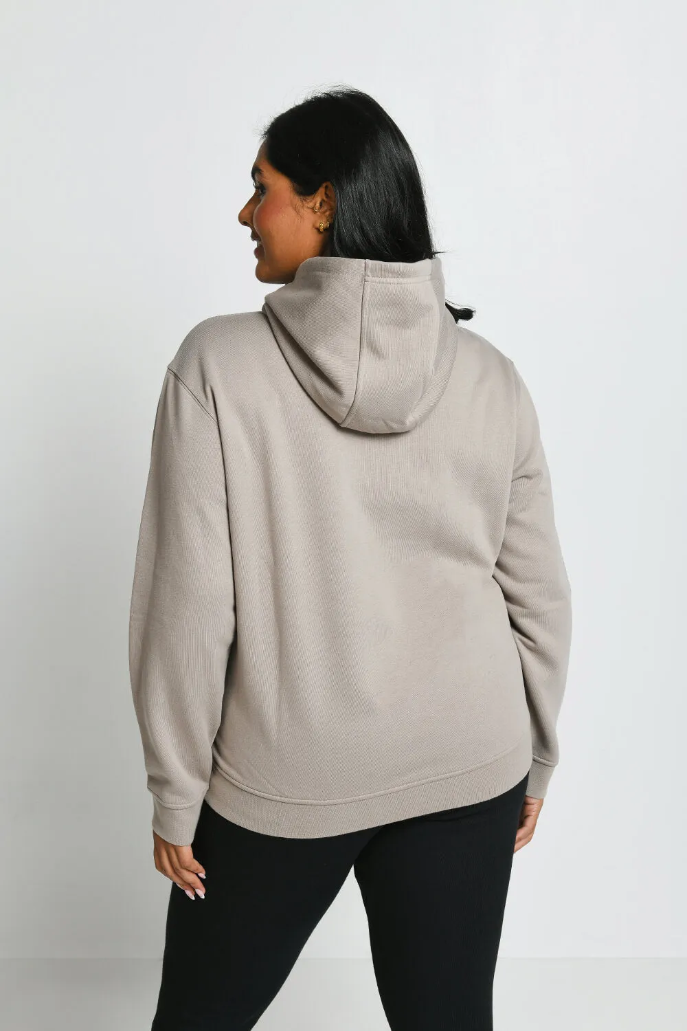 Curve Everyday Pullover Hoodie - Oatmeal Beige