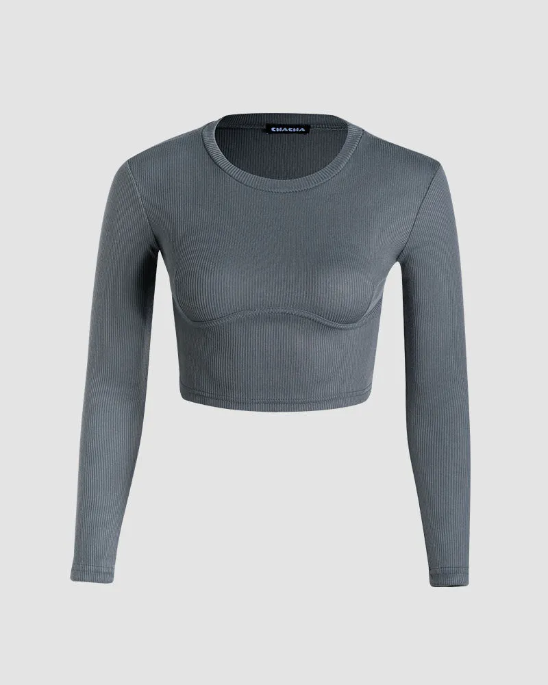 Essential Cropped Long Sleeve Top