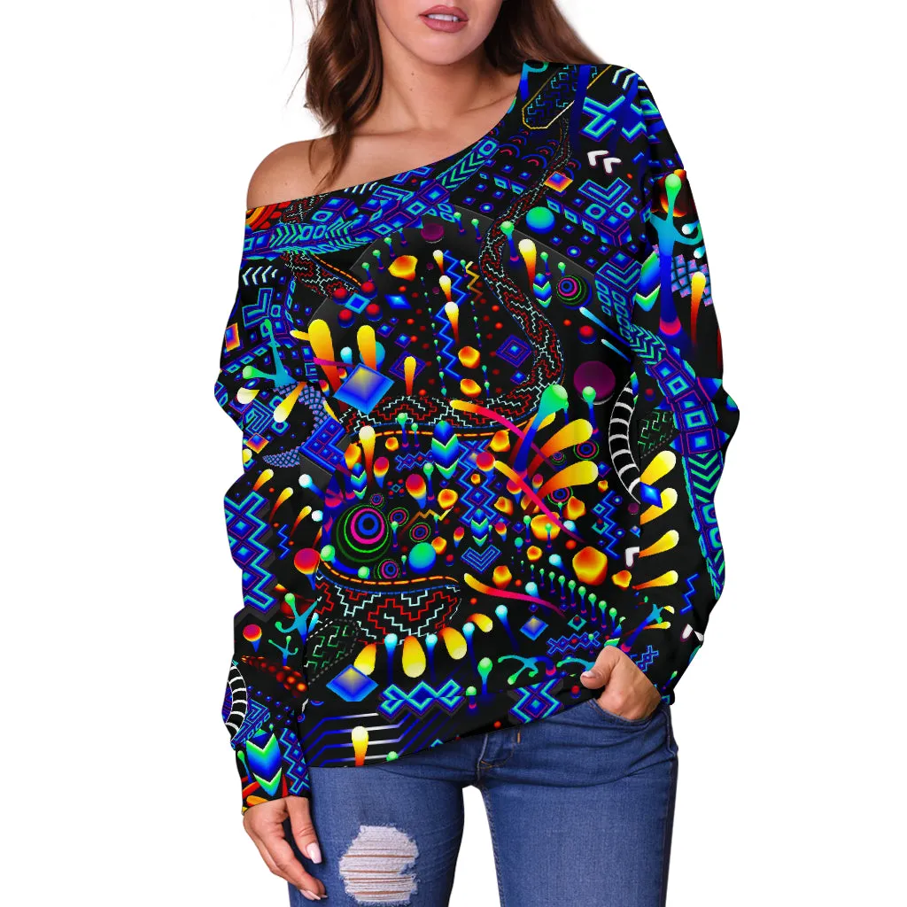 FABRIC Womens Off Shoulder Sweater | TAS Visuals