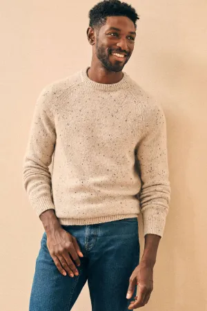 Faherty Donegal Wool Crew Sweater in Winter Dune