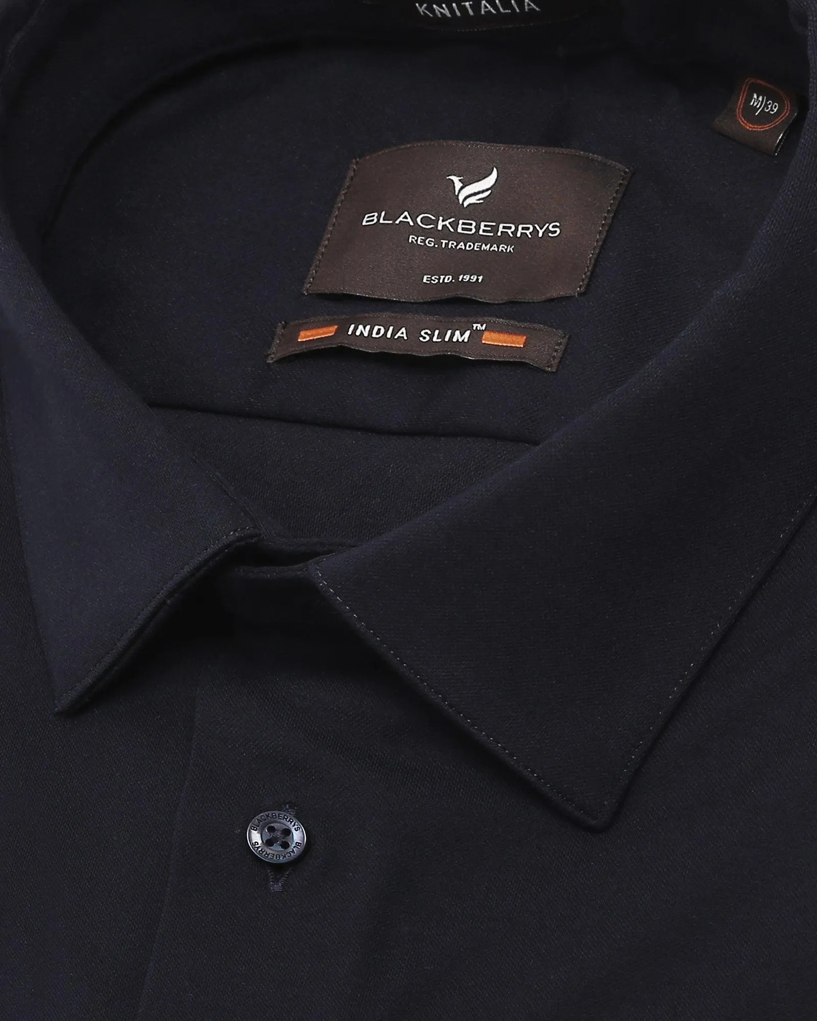 Formal Half Sleeve Navy Solid Shirt - Primus