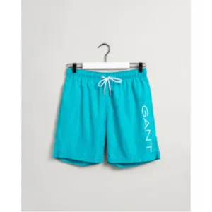 GANT Lightweight Logo Swim Shorts Turquoise