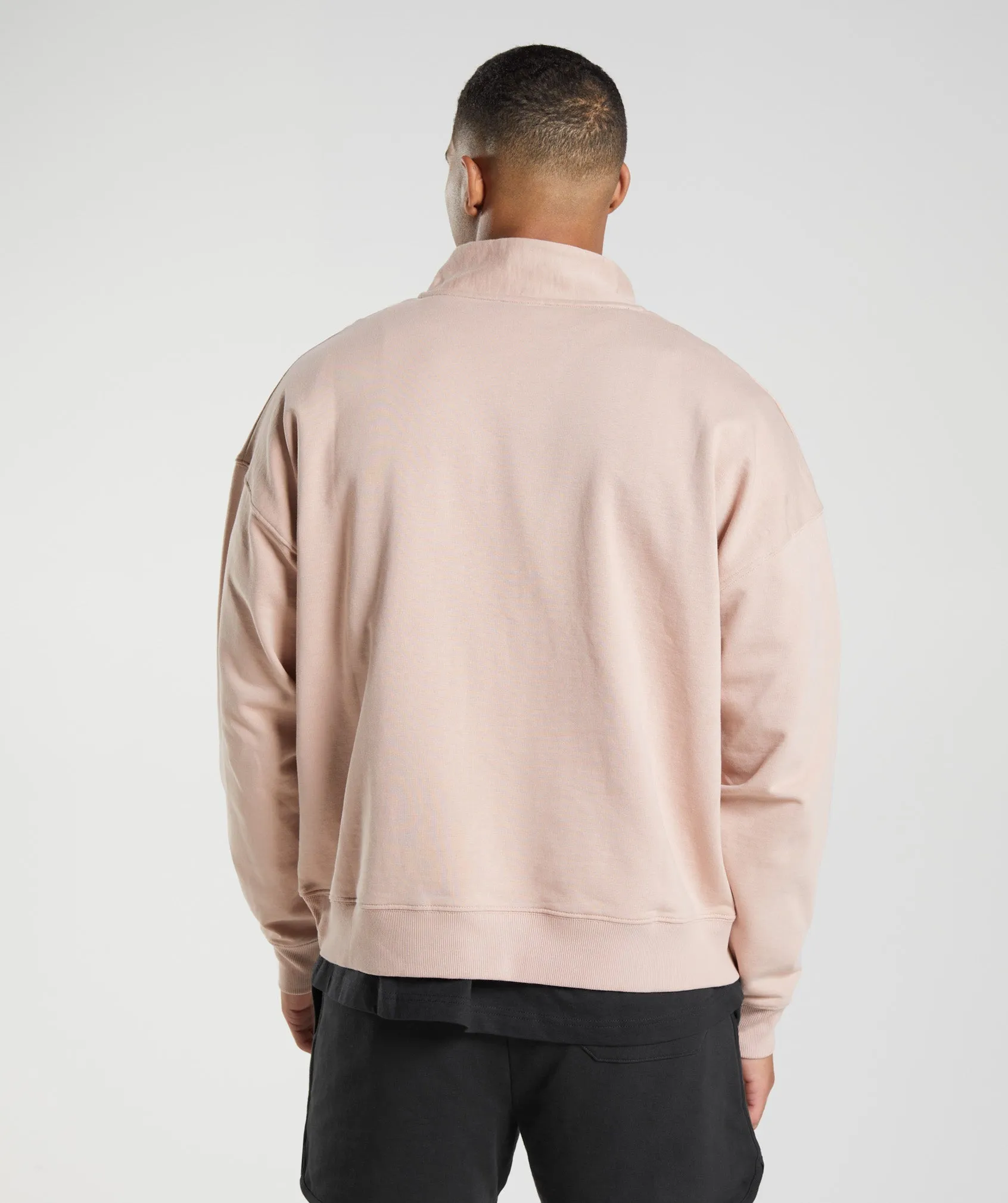 Gymshark Rest Day Sweats 1/4 Zip - Dusty Taupe