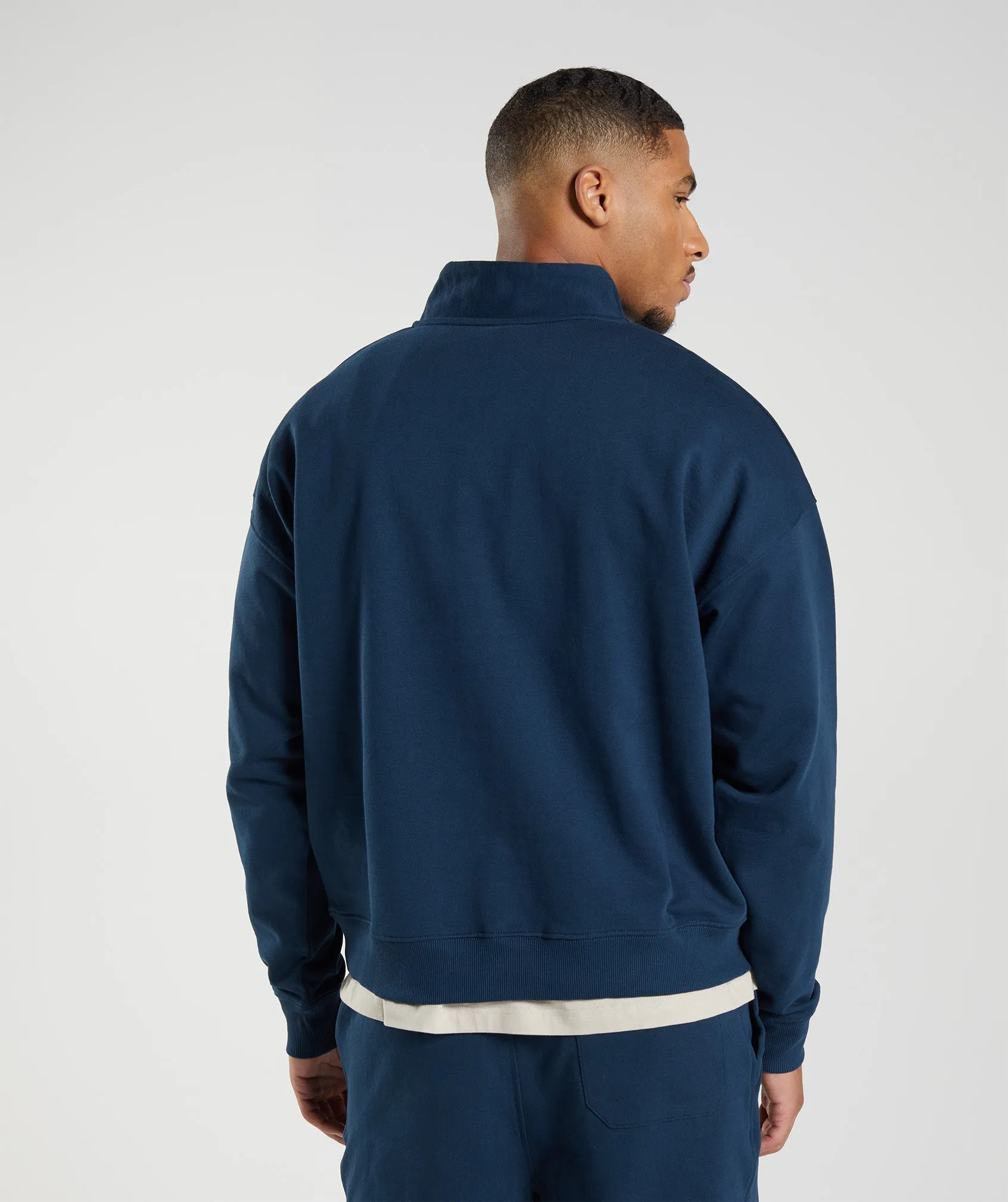 Gymshark Rest Day Sweats 1/4 Zip - Navy