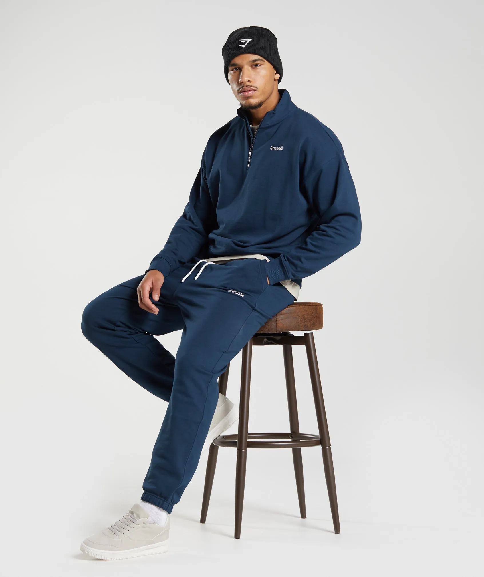 Gymshark Rest Day Sweats 1/4 Zip - Navy