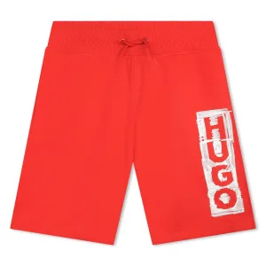 HUGO Boys Red Shorts_G24149-990