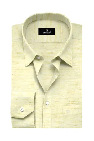 Kashmir - Light Yellow Formal Shirts for Men | Ariser