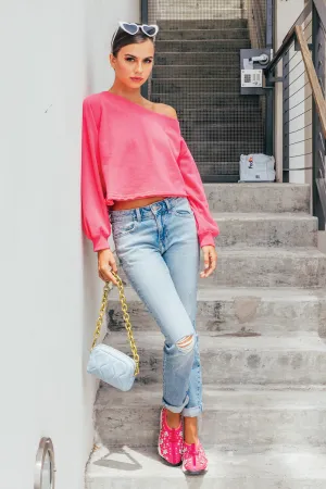 Knee Ripped Relaxed Leg Jeans