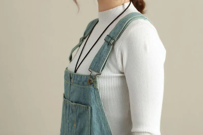 Loose Ripped Denim Overall