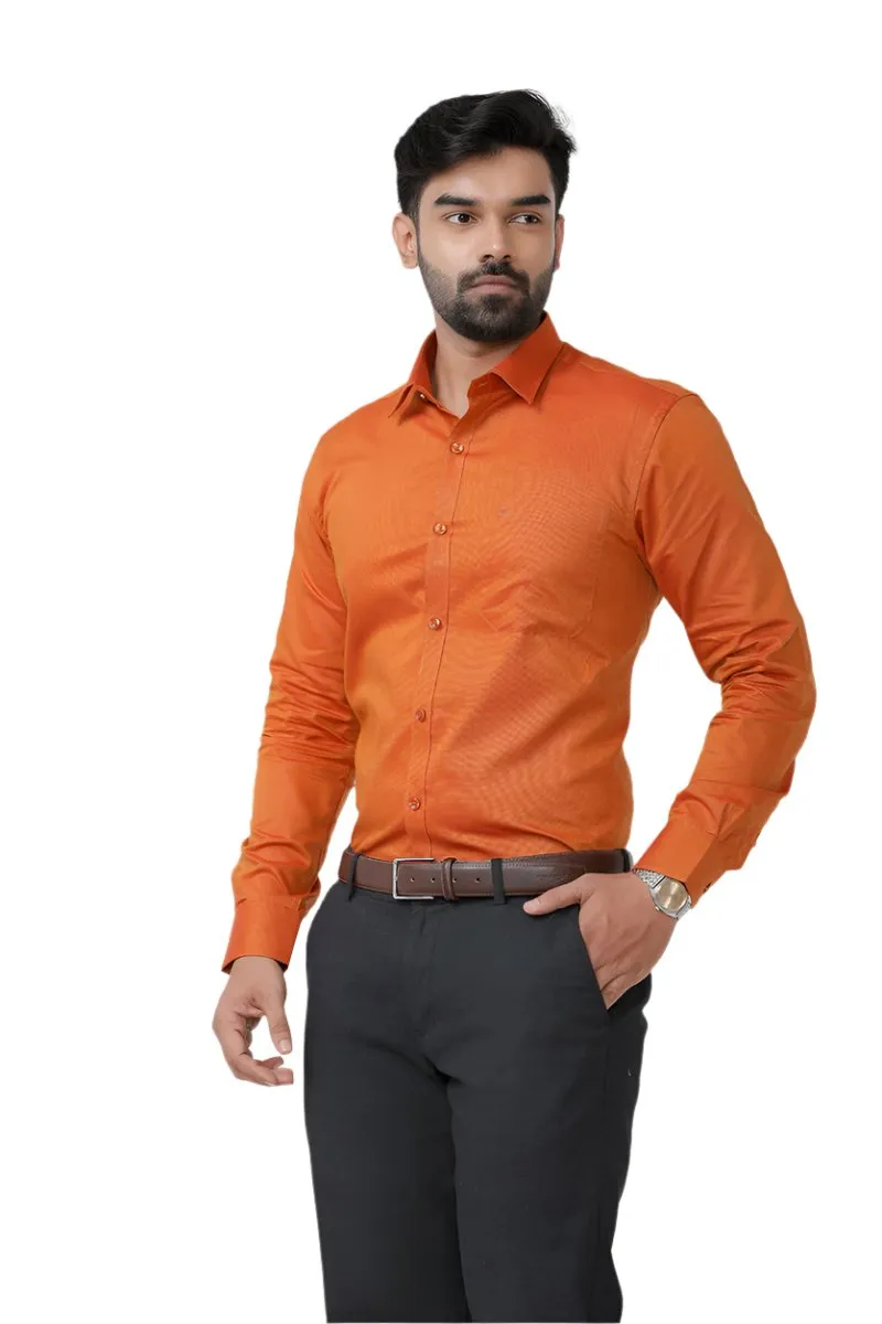 Luxor - Orange Formal Shirts for Men | Ariser