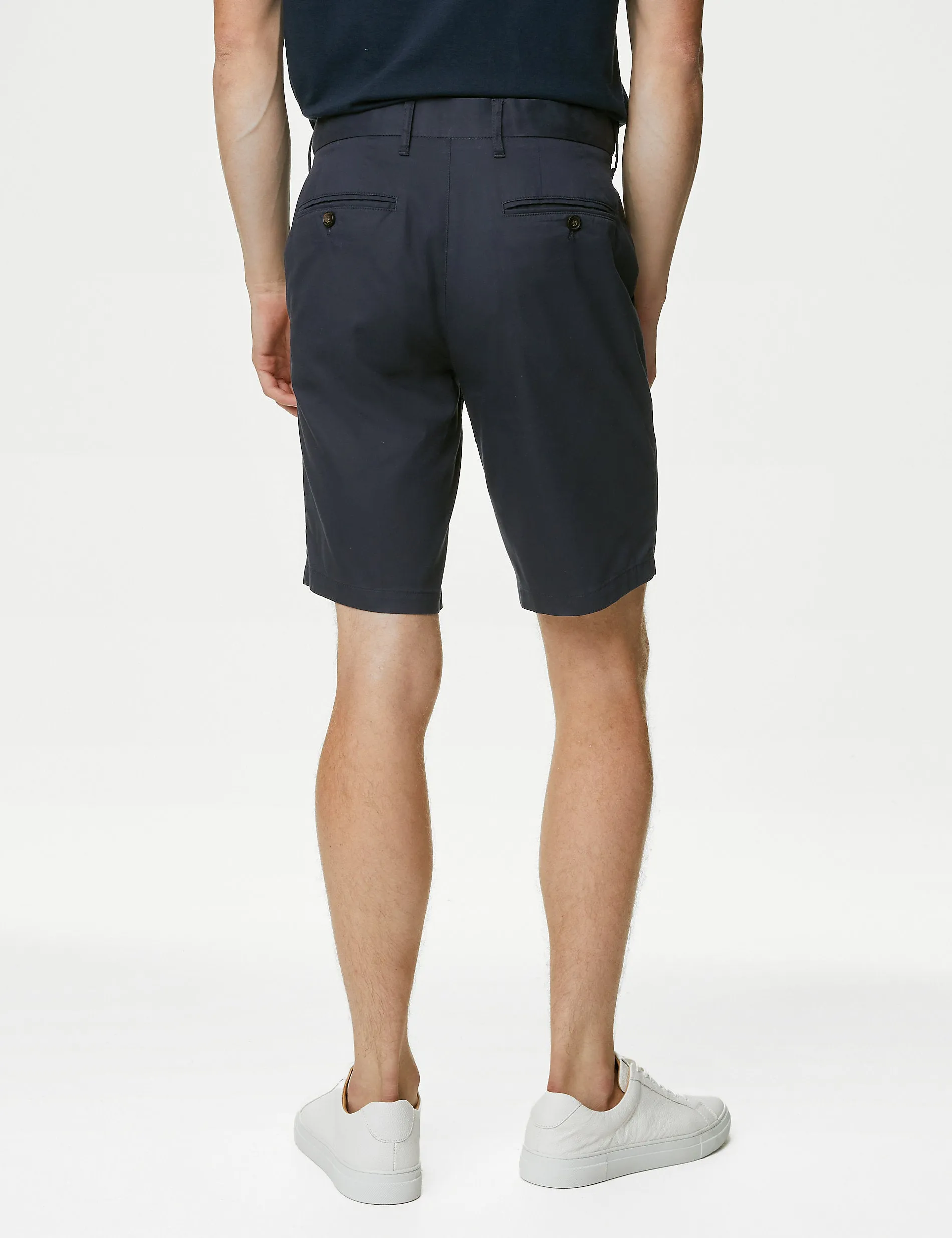 Marks & Spencer Super Lightweight Stretch Chino Shorts, Navy