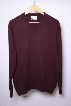 Maroon M&S Large Sweater (V-Neck)