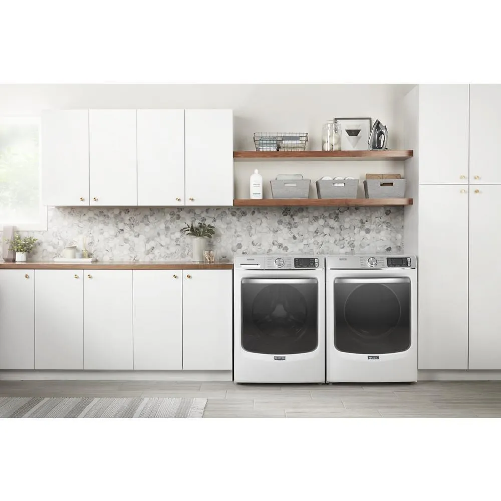 Maytag MED8630HW Smart Front Load Electric Dryer with Extra Power and Advanced Moisture Sensing Plus - 7.3 cu. ft.