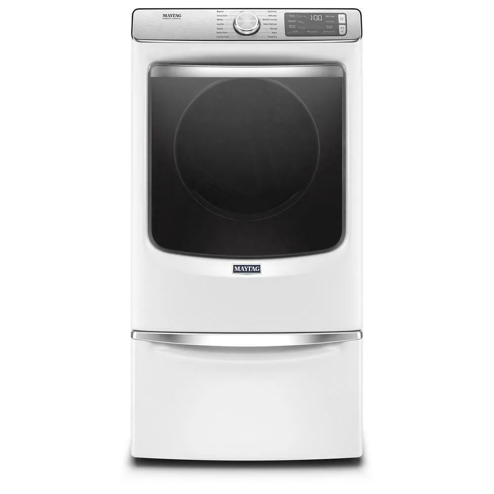 Maytag MED8630HW Smart Front Load Electric Dryer with Extra Power and Advanced Moisture Sensing Plus - 7.3 cu. ft.