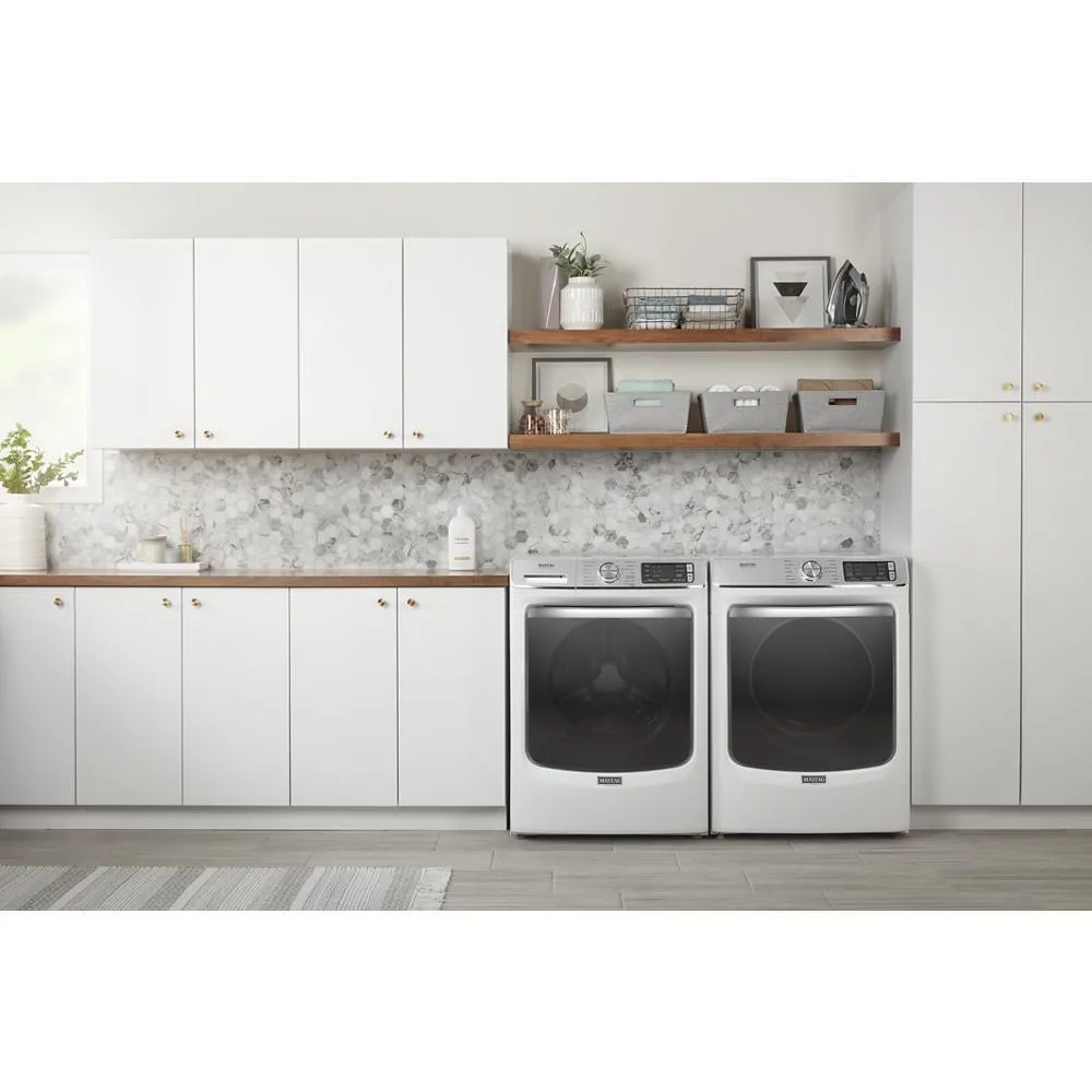 Maytag MED8630HW Smart Front Load Electric Dryer with Extra Power and Advanced Moisture Sensing Plus - 7.3 cu. ft.