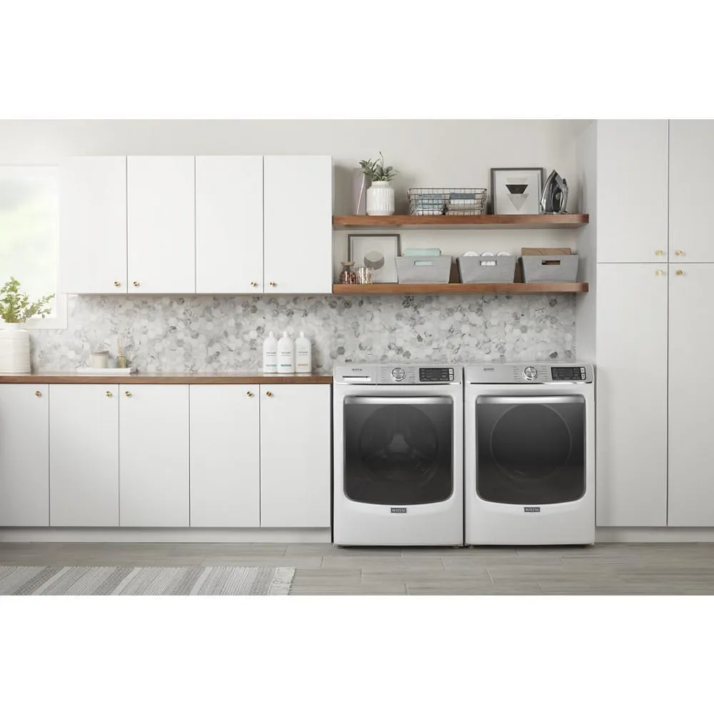 Maytag MED8630HW Smart Front Load Electric Dryer with Extra Power and Advanced Moisture Sensing Plus - 7.3 cu. ft.