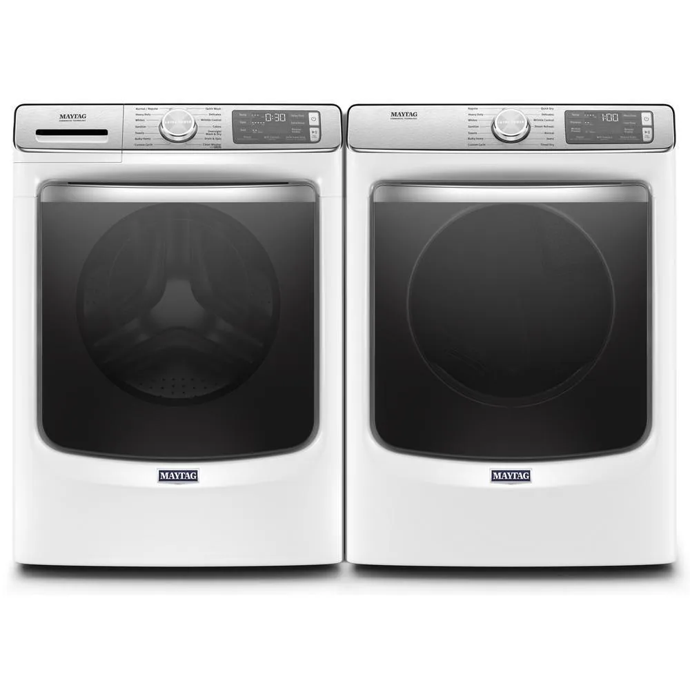 Maytag MED8630HW Smart Front Load Electric Dryer with Extra Power and Advanced Moisture Sensing Plus - 7.3 cu. ft.