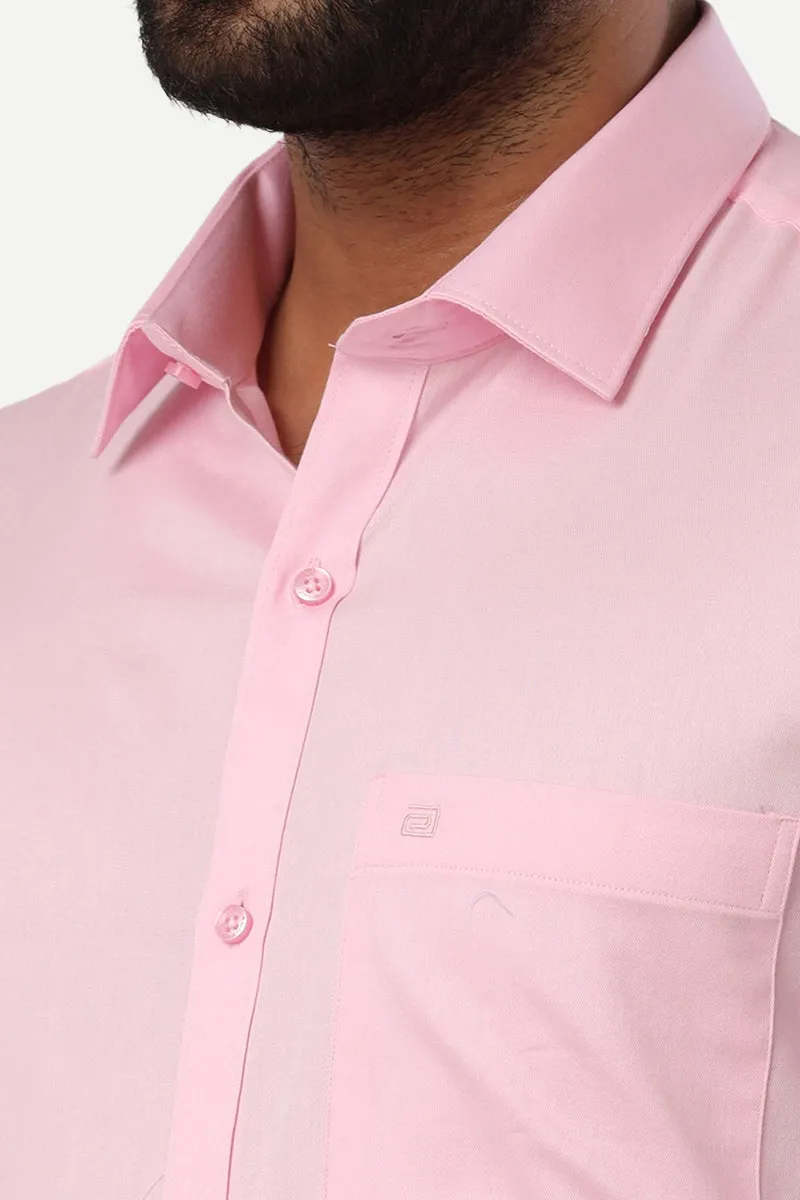 Monti - Baby Pink Formal Shirts for Men | Ariser