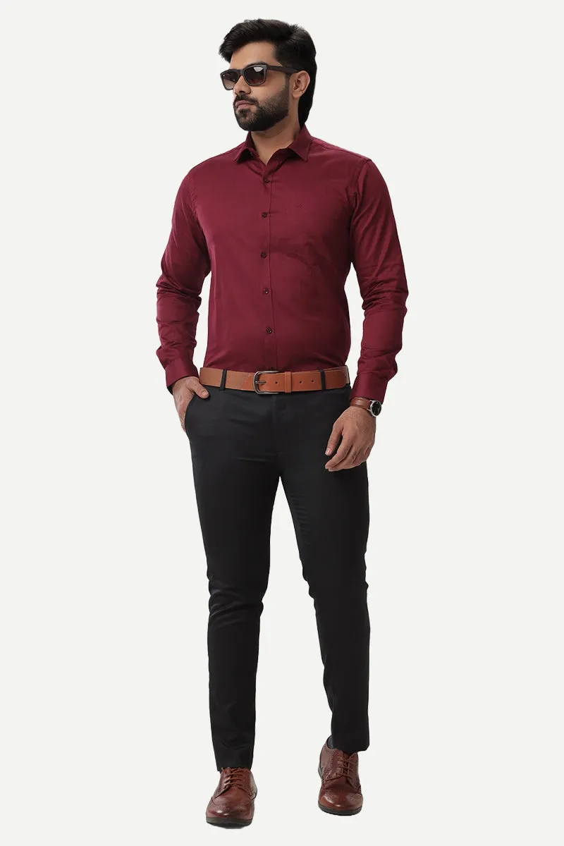 Monti - Maroon Formal Shirts for Men | Ariser