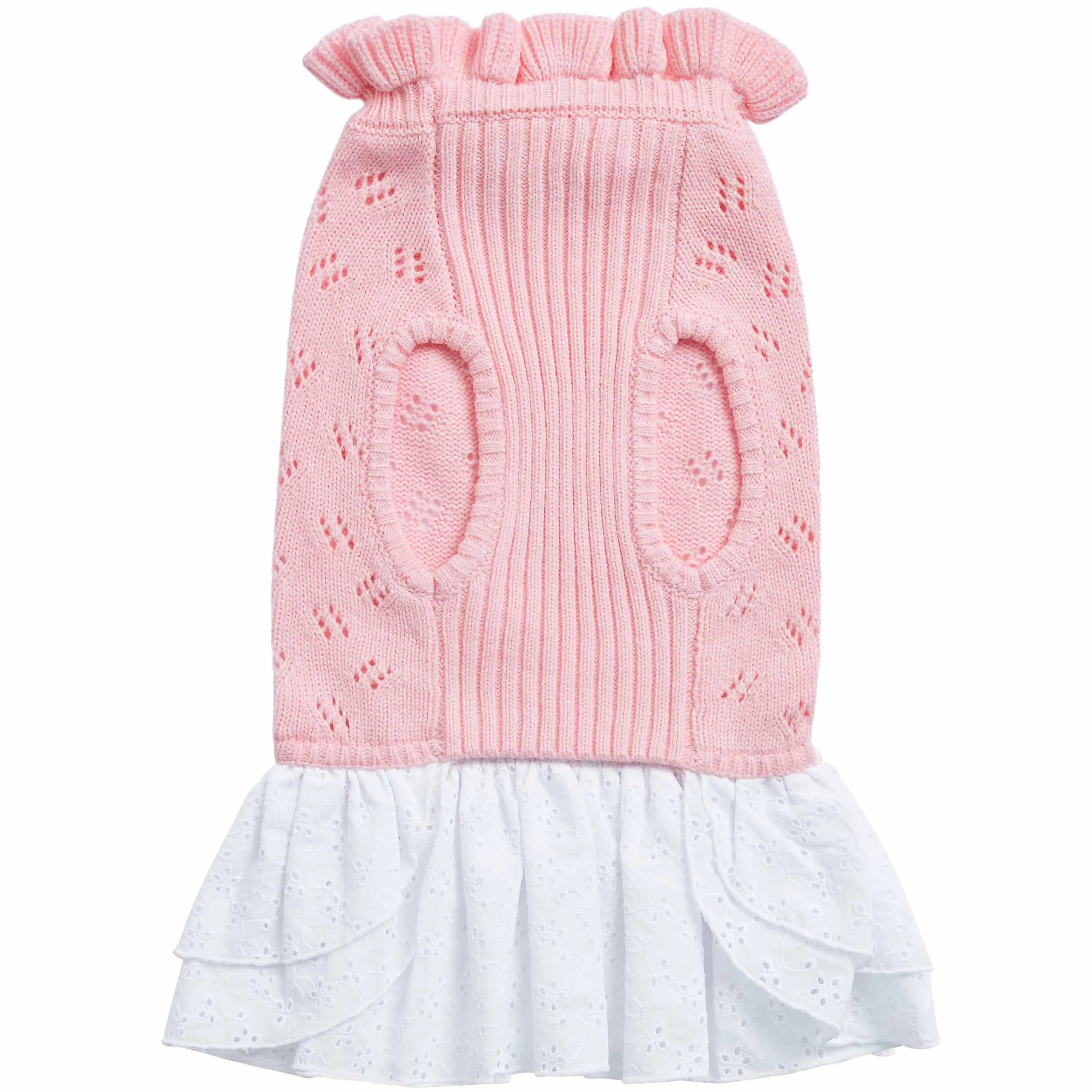 My Cutie Princess Ruffle Collar Dog Sweater Dress