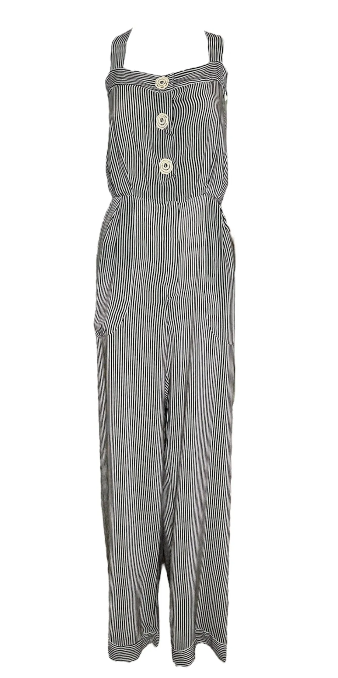 Oscar de la Renta Spring 2011 Nautical Striped Silk Jumpsuit