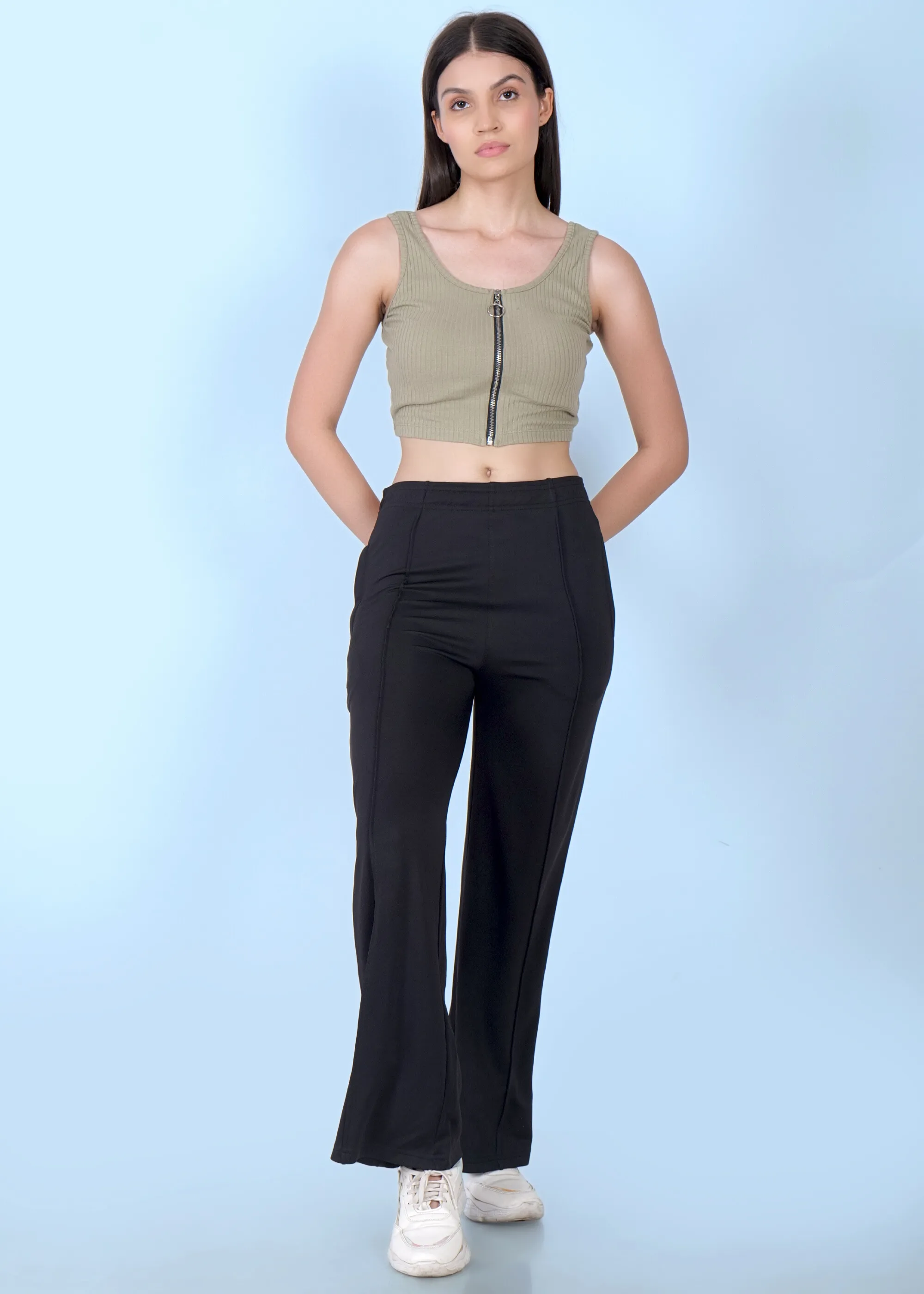 Pleated Wide Leg Trouser