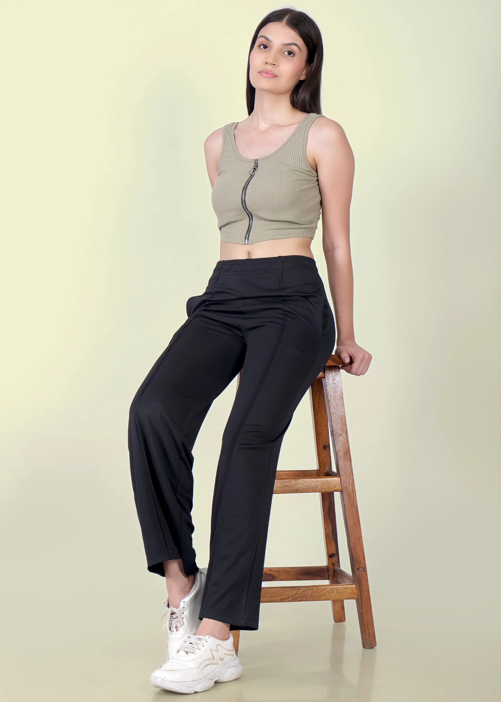 Pleated Wide Leg Trouser