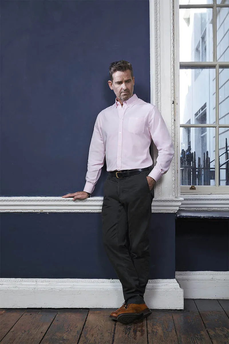 Salmon Pink Cotton Shirt for Men