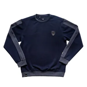 Skull Crewneck Pullover Sweatshirt - Navy