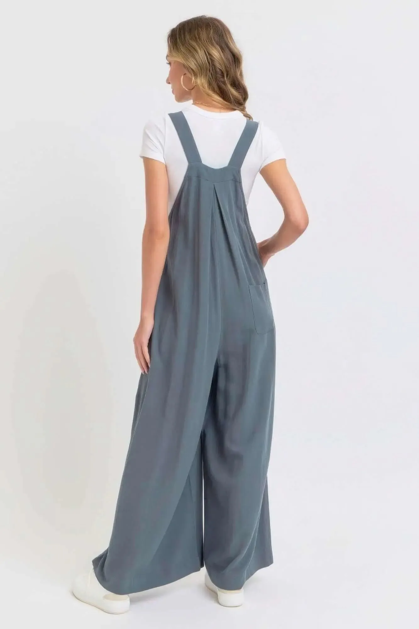 Wide Leg Jumpsuit- Adjustable Strap Overall