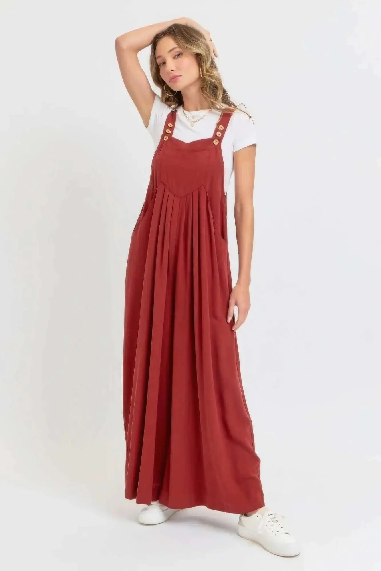 Wide Leg Jumpsuit- Adjustable Strap Overall