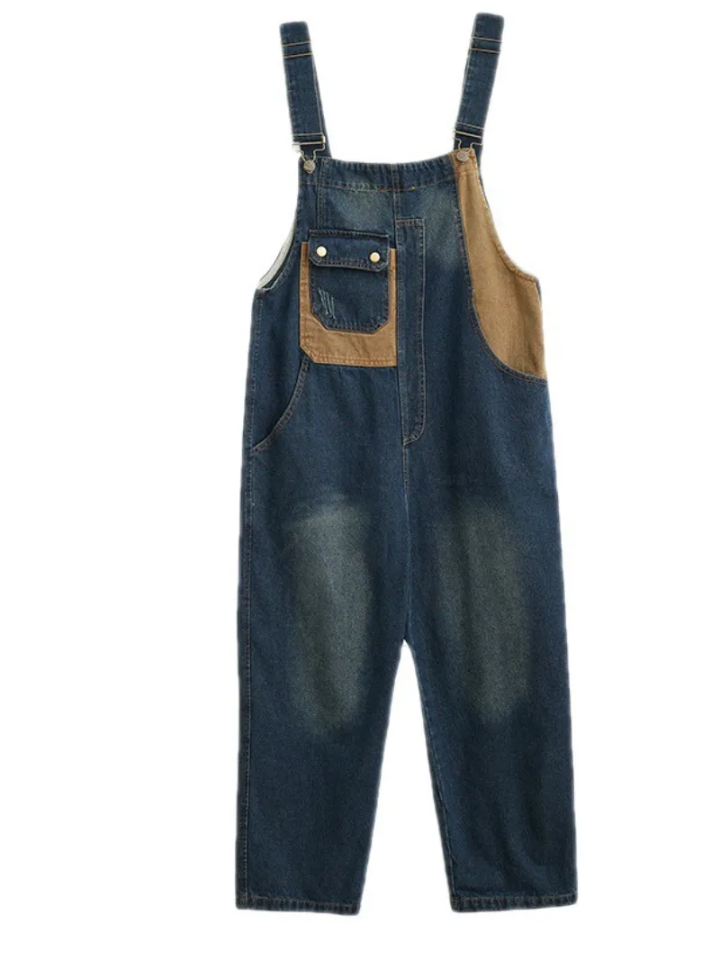 Women's Casual Chic Large Size Loose Overalls Dungarees