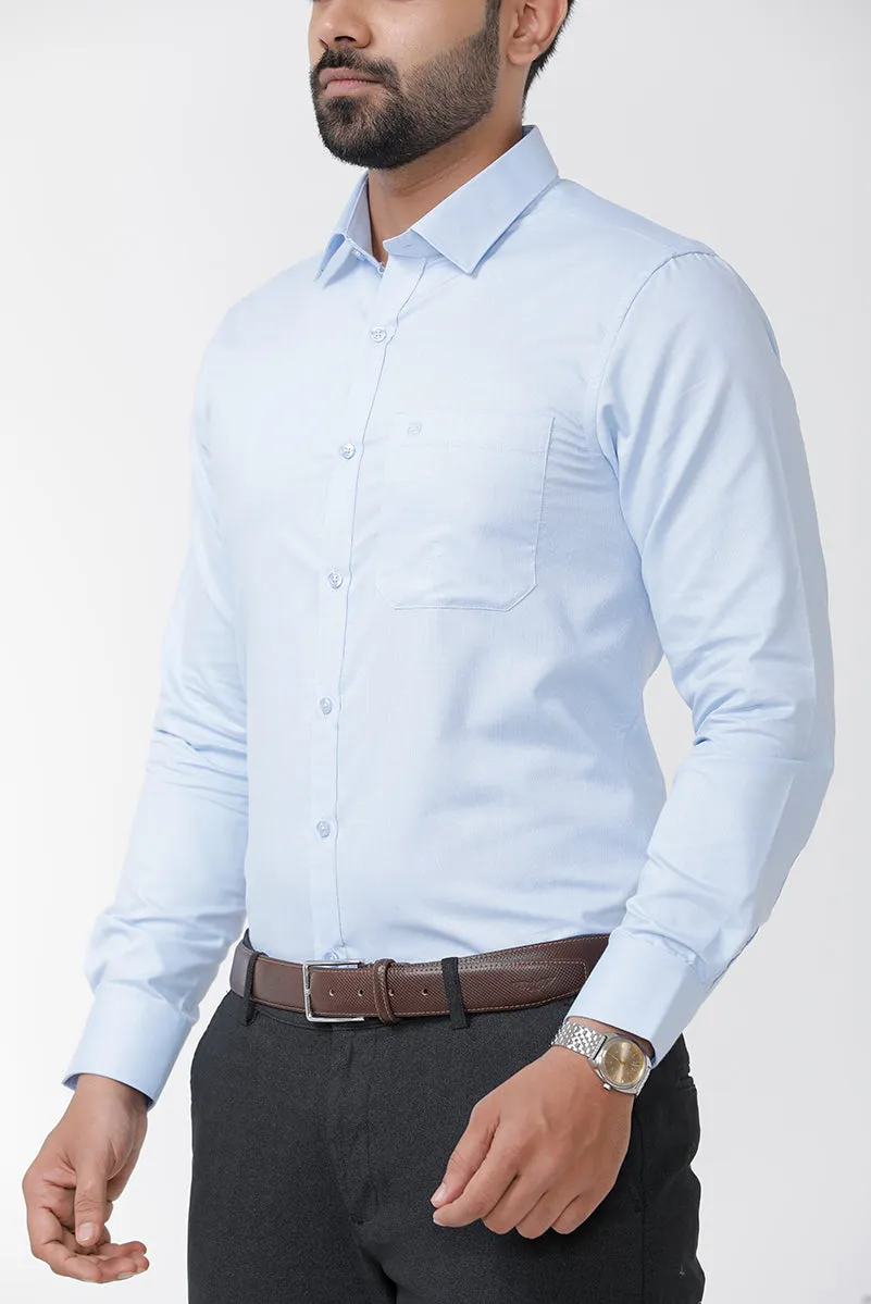 Zurich - Blue Formal Shirts for Men | Ariser