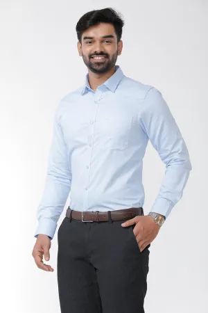 Zurich - Blue Formal Shirts for Men | Ariser